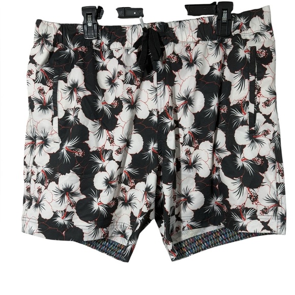 Robert Graham Hibiscus Print Swim Shorts Sz 38 - Picture 4 of 9